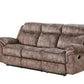 Zubaida Two Tone Chocolate Velvet Recliner Sofa with USB Port & Drop Down Table