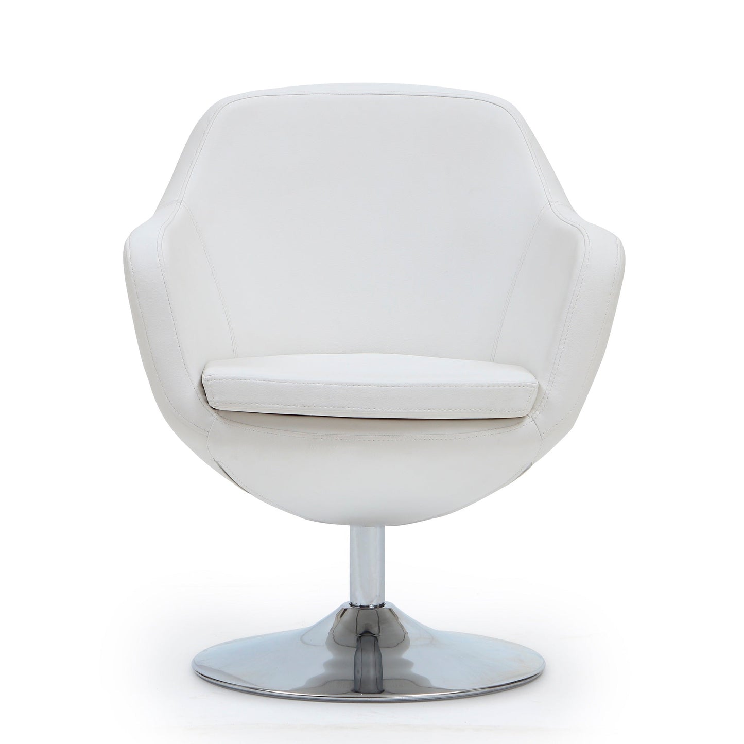 Caisson Upholstered Swivel Lounge Chair