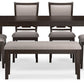 Langwest - Dining Room Table Set (Set of 6) - Brown