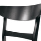 Set of 2 Dining Chairs - Upholstered Seat, Rubberwood Legs