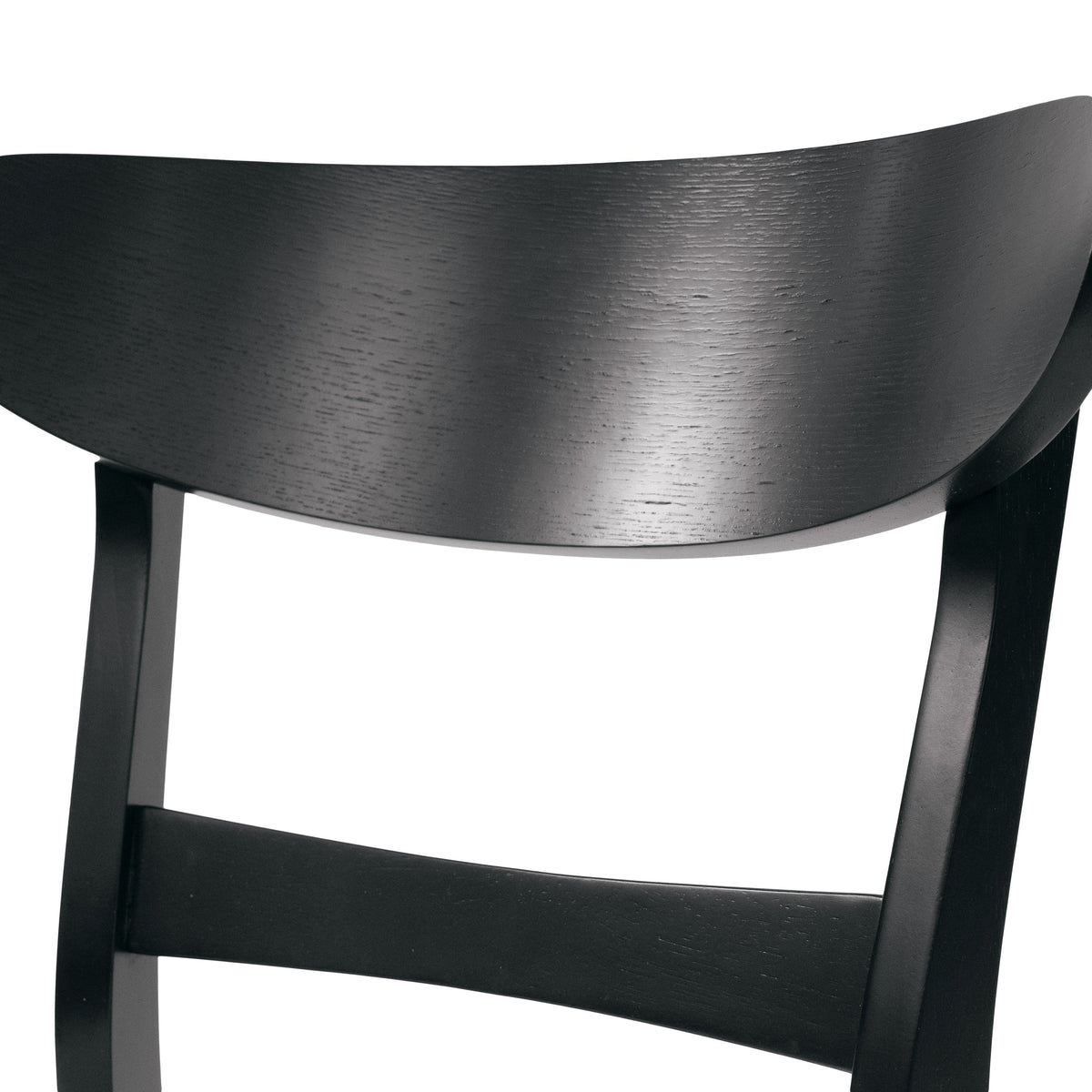 Set of 2 Dining Chairs - Upholstered Seat, Rubberwood Legs
