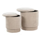 Upholstered Contemporary Ottoman Set