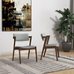Edwin Light Gray Fabric Dining Chair Set of 2
