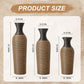 Hand-Woven PVC Rattan Vases, Set of 3 Decorative Floor Vases