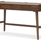 Lyncott - 3 Pc. - Home Office Desk, Chair, Bookcase - Brown - view 5
