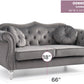 Cozy Transitional Flared Arm Loveseat
