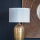 D15x25.7" Round Aluminum Sheet - Elegant Table Lamp