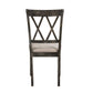 Claudia II - Side Chair (Set of 2) - Beige Fabric & Weathered Gray