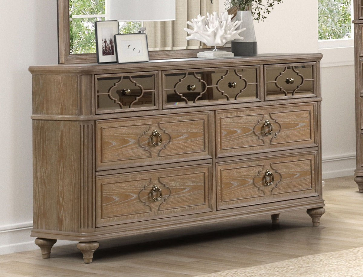 Simple Contemporary 1pc Dresser Rustic