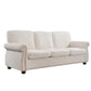 Soft Sofa, Upholstered 3 Seater Couch With High Density Foam, Loose Back Cushions And Turned Legs - view 21