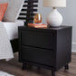 Danziar - Two Drawer Night Stand - Black