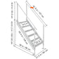 Adjustable Height Dock Ladder - 500 lbs Capacity