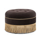 Yolanda 24" Round Upholstered Accent Ottoman Deep