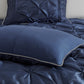 7 Piece Tufted Comforter Set Navy California King