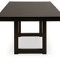 Neymorton - 7 Pc. - Rectangular Extension Table, 6 Side Chairs - Dark Grayish Brown - view 7