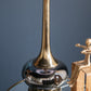 D15x29 Table Lamp with Glass Drum Shade