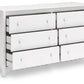Hallityn - Six Drawer Dresser - White