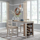 Skempton - Rectangular Counter Table With Storage - White