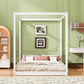Queen Size Canopy Platform Bed with Support Legs