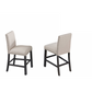 Upholstered Counter Dining Chair Set of 2, Nailhead Trim, Antique