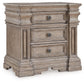 Blairhurst - Three Drawer Night Stand - Light Grayish Brown
