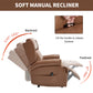 Camel Manual Recliner Chair in Faux Leather