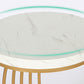 19.68" Modern Round End Table with 2-Tier Storage