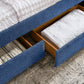 Queen Size Daybed with Two Drawers - Upholstered Tufted Sofa Bed
