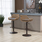Modern Swivel Bar Stools Set of 2 Adjustable Counter Height Chairs