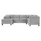 U Shaped Sectional Sofa, Corner Living Room Couch With Built In Cup Holders, Storage, USB Ports - view 20