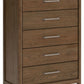Cabalynn - Five Drawer Chest - Light Brown