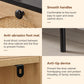 Space-Saving Rattan Shoe Cabinet with 4 Flip-Down Doors