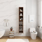24 Inch Wall-Mounted Side Cabinet and Storage Shelves Combination