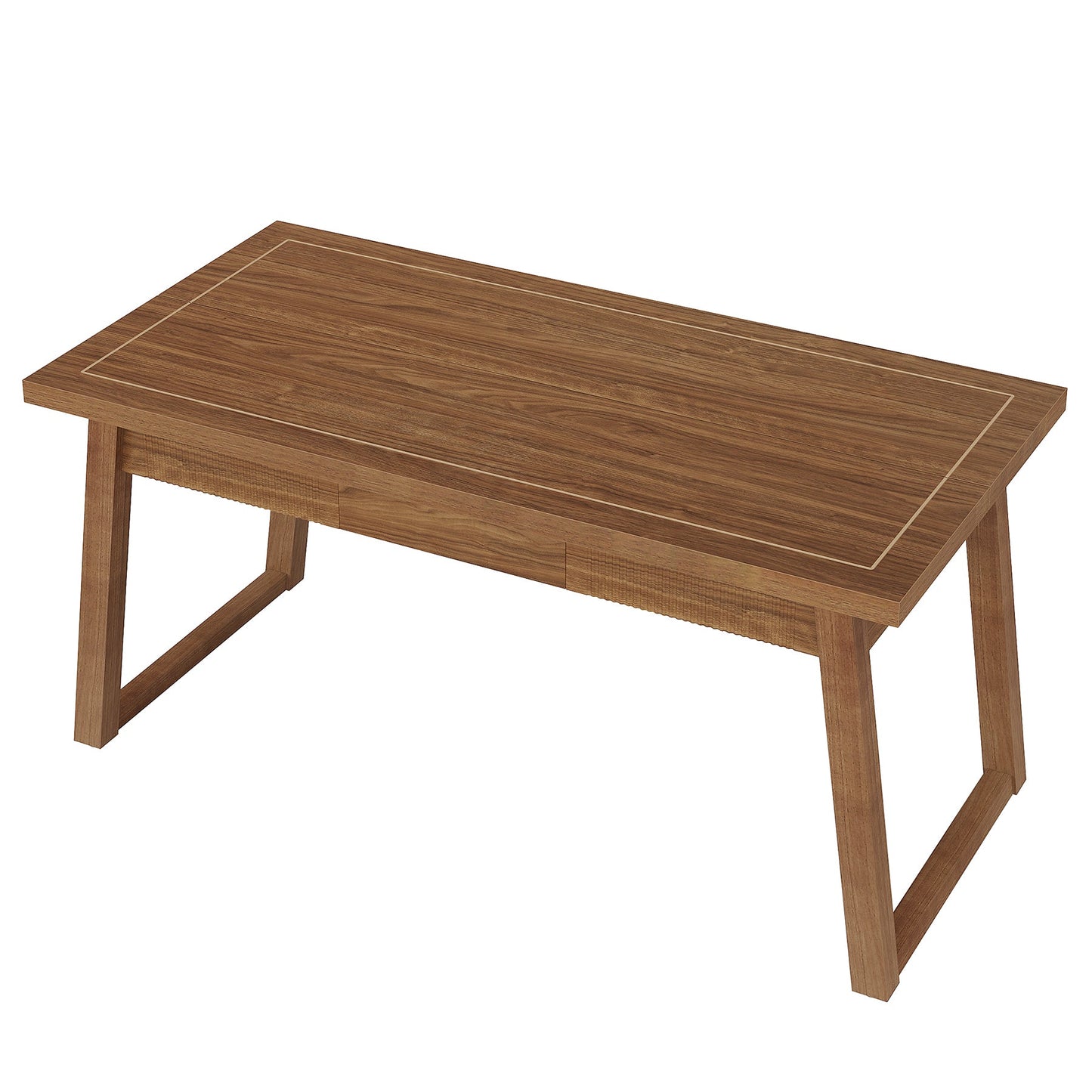55” Mid-Century Modern Executive Desk with Drawer