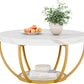Modern Round Coffee Table - 31.7" 2 Tier Design
