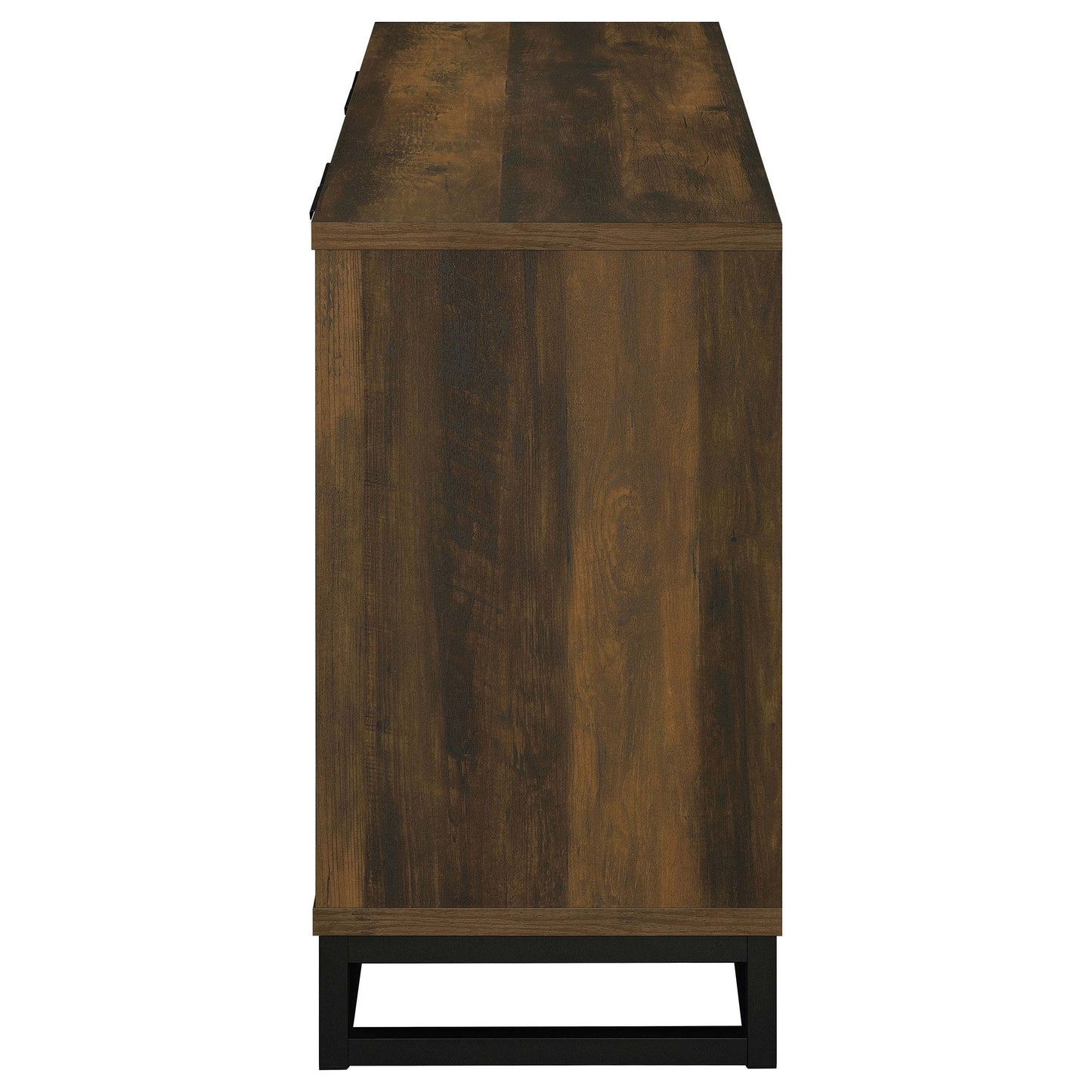 Thurston Dark Pine 4-Door Engineered Wood Accent Cabinet