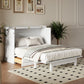 Solid Pine Murphy Bed Chest Cube Cabinet Bed With Charging Station And Large Storage Drawer For Home Office - view 15