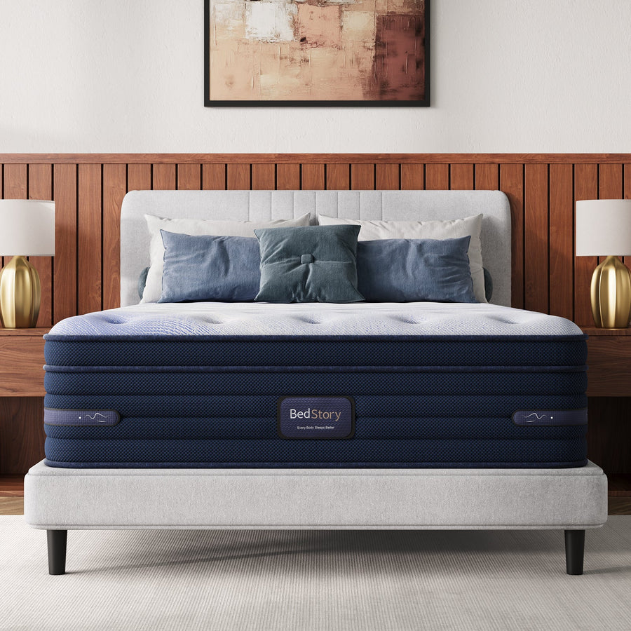 Bedstory Spine Align Pro 14" King Firm Pressure Relieving Cooling Hybrid Mattress