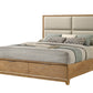 1pc Queen Storage Platform Bed with Upholstered Ultra-plush Headboard