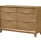1pc Contemporary 6-Drawer Storage Dresser