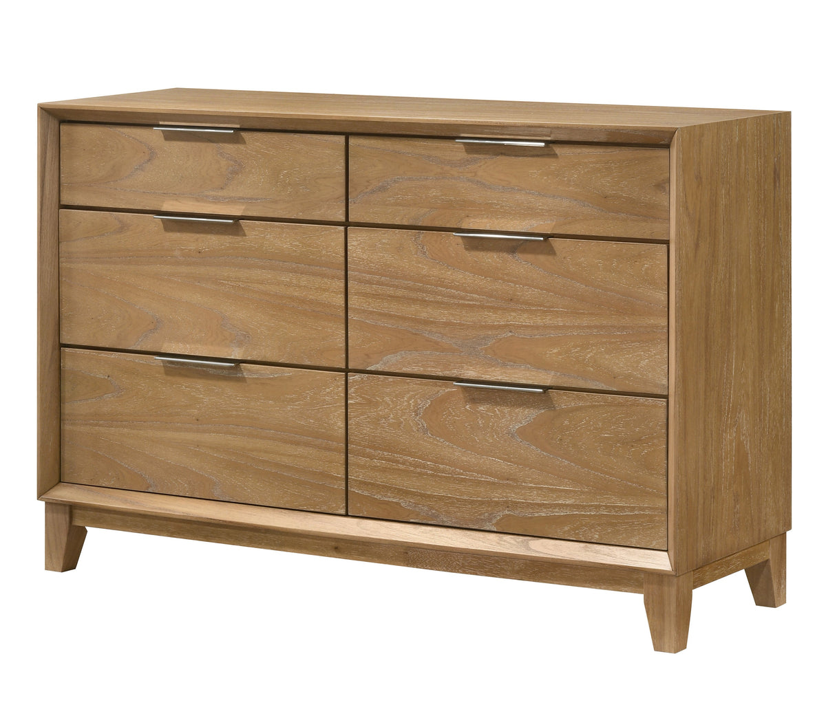 1pc Contemporary 6-Drawer Storage Dresser