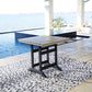Fairen Trail - Square Counter TBL w/Umb OPT - Black / Driftwood