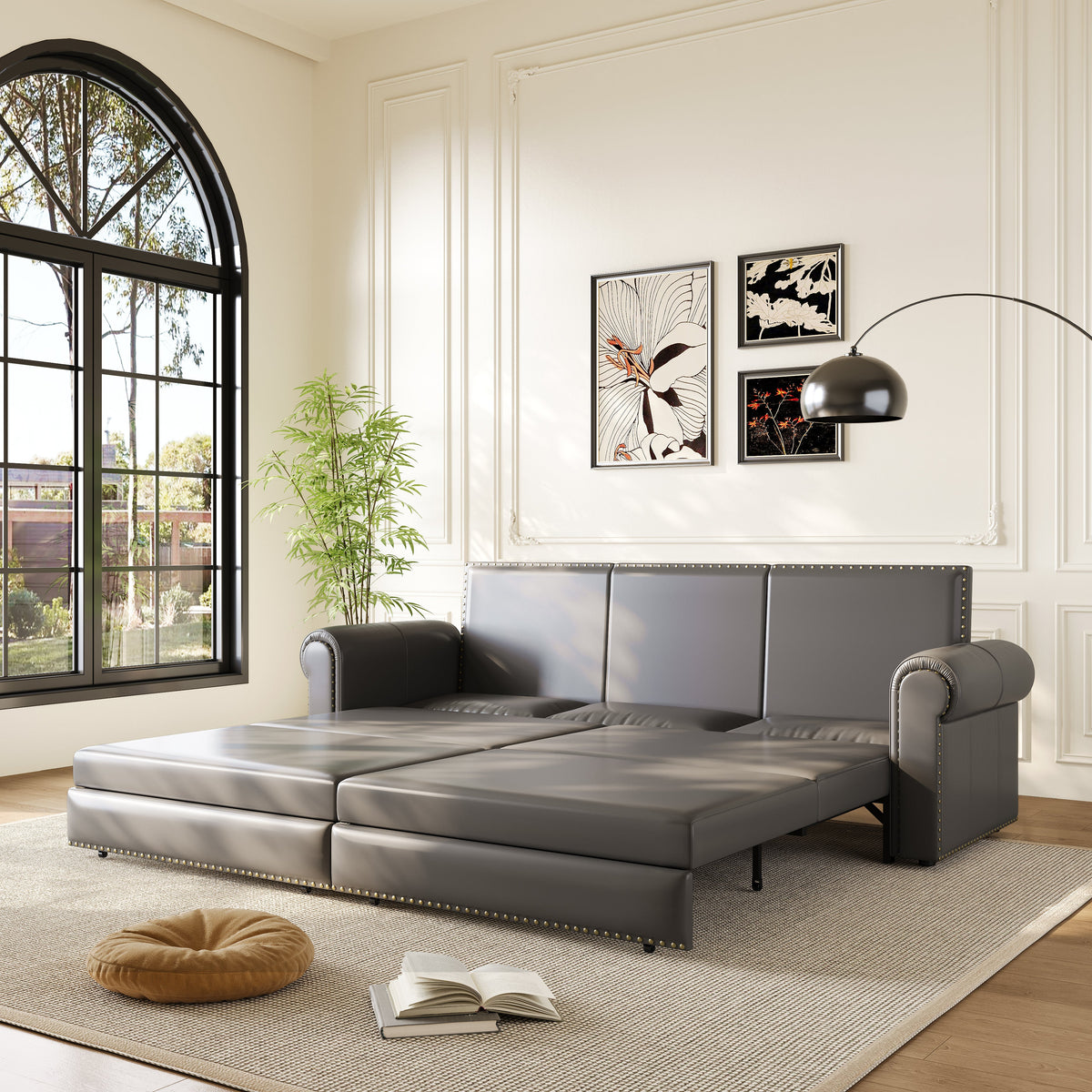 Chesterfield Sofa - 93.7" King Pull Out Sofa Bed