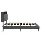 King-Size Upholstered Platform Bed Frame with Modern Button-Tufted