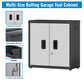 Metal Tool Garage Storage Cabinet with 2 Doors and Lock