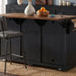 K&K 72" Farmhouse Kitchen Island with Fridge Storage Space & Power Outlet