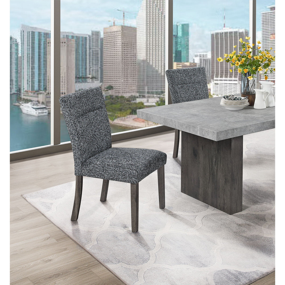 Sharon - Dining Chair With Extended Back (Set of 2) - Gray - view 7