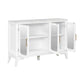 Storage Cabinet 3 Doors Stylish Style White