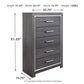 Lodanna - Five Drawer Chest - Gray