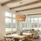 Chandelier, 2 Tier Boho Wabi Sabi Pendant Light, Hanging Ceiling Lamp - Gold - view 7